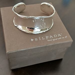 Silpada Sterling Silver Rolled Edge Cuff B1435
